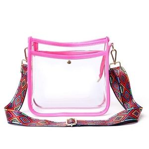 Pink Clear Crossbody Purse